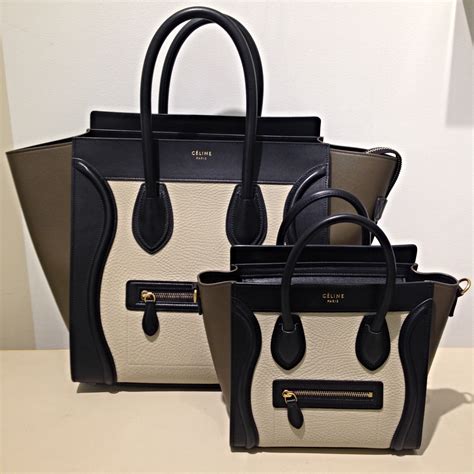 black celine nano luggage bag price|celine luggage bag size comparison.